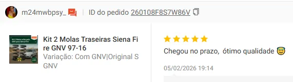 Avaliações dos clientes